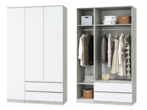 Шкаф для одежды трехдверный Лори дуб серый, белый в Алапаевске - alapaevsk.magazinmebel.ru | фото