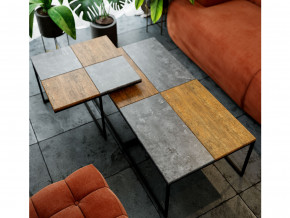 Стол журнальный Фьюжн квадро Дуб американский/серый бетон в Алапаевске - alapaevsk.magazinmebel.ru | фото - изображение 3